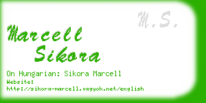 marcell sikora business card